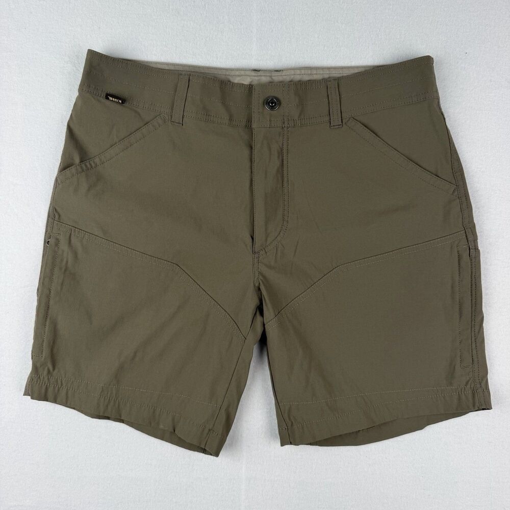 Kuhl Renegade Rock Shorts Men's 35 Brown Outdoor Hiking 7" Inseam